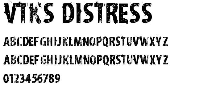 vtks distress font